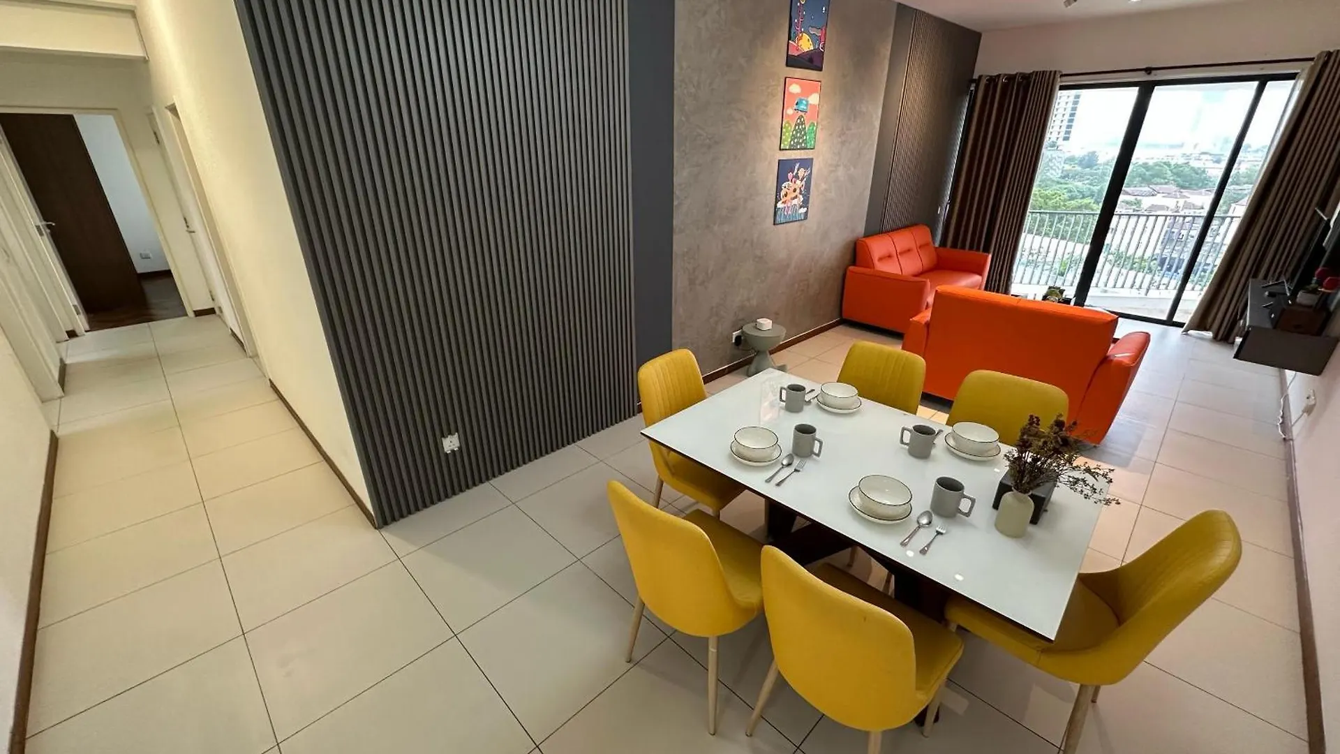 New 4Queen Bed 3 Room 2Cp Near Gurney With Tvbox And Ktv Set Tanjung Tokong 아파트