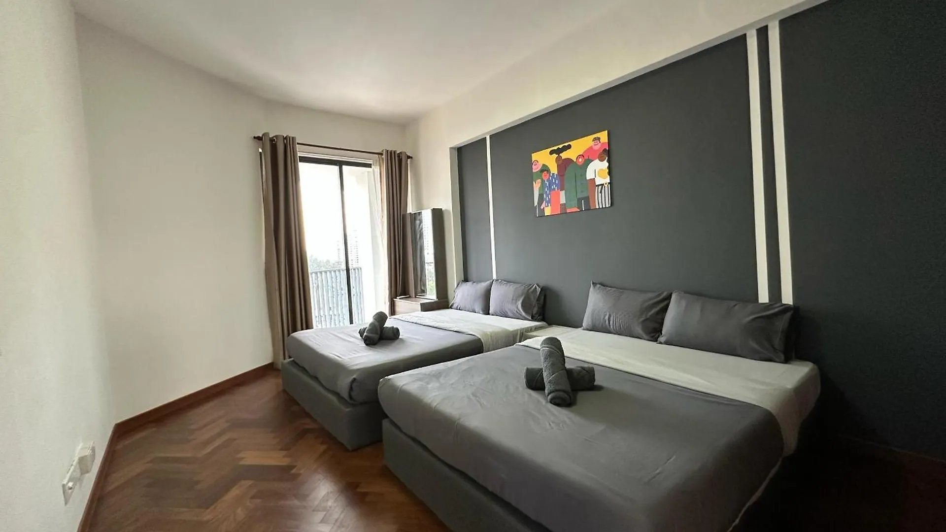 아파트 New 4Queen Bed 3 Room 2Cp Near Gurney With Tvbox And Ktv Set Tanjung Tokong